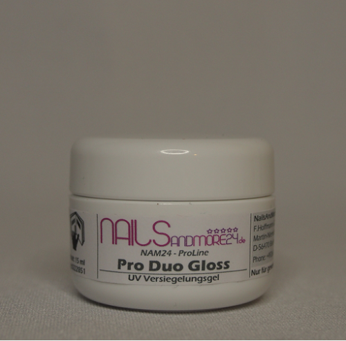 NAM24 ProLine - Pro Gloss - Glanzgel / Versiegelungsgel 15ml Tiegel - mit Schwitzschicht