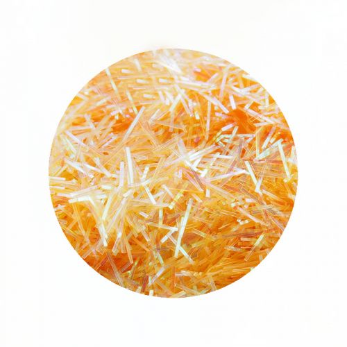 Preview: Nail Art Fäden Lang Gelb-Orange Glitter Glitzer Metallic Flitter Holo Streifen Deko 3D Preview: faeden-lang-gelb-orange