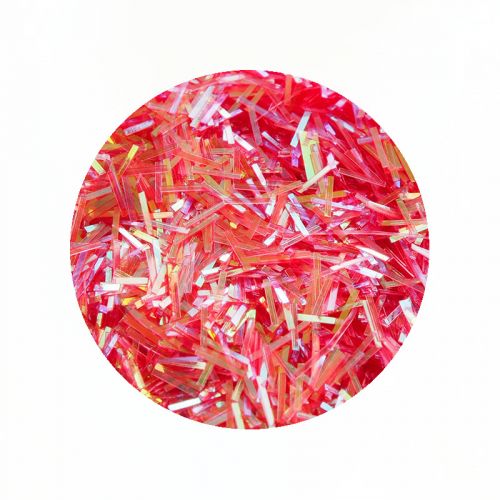 Preview: Nail Art Fäden Lang Hell Rot Glitter Glitzer Metallic Flitter Holo Streifen Deko 3D Preview: faeden-lang-hell-rot