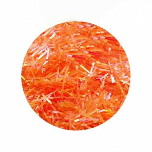 Preview: Nail Art Fäden Lang Orange Glitter Glitzer Metallic Flitter Holo Streifen Deko 3D Preview: faeden-lang-orange