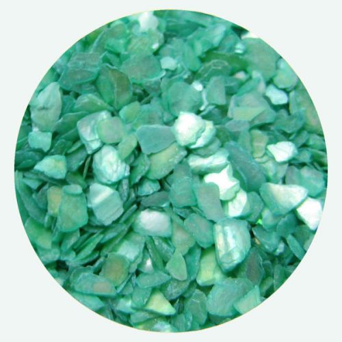 Preview: Muschelsplitter 3g Dose Mother of Pearl Hell Grün Crushed Shell Nailart Preview: shellys_hellgruen