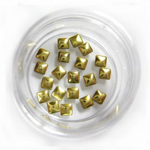 Preview: 50 Stück Metallic Studs Quadrat Gold Einleger Nieten Nailart Preview: 50 Stück Metallic Studs Quadrat Gold Einleger Nieten Nailart