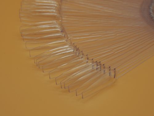 Präsentationsfächer Ballerina kurze Form - transparent