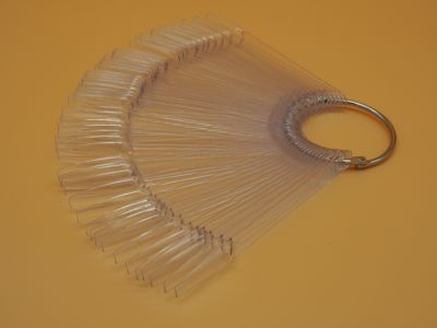 Präsentationsfächer Ballerina kurze Form - transparent