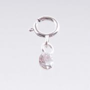 Nagel Piercing Crystal Anhänger FARBWAHL 925 Sterling Silber