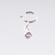 Nagel Piercing Würfel Anhänger 925 Sterling Silber