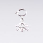 Nagel Piercing Totenkopf Anhänger 925 Sterling Silber